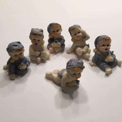 Lyseblå baby figurer