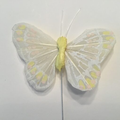 Hvid og gul lille sommerfugl
