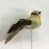 Dekorativ lysegrøn mini fugl