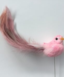 Smuk langhalet rosa fugl 