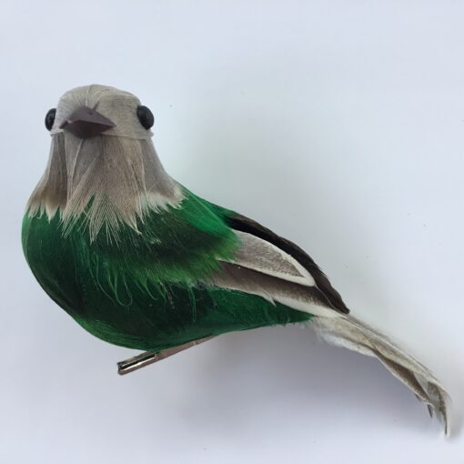 Grøn langhalet dekorativ fugl