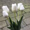 Kunstige hvide tulipaner