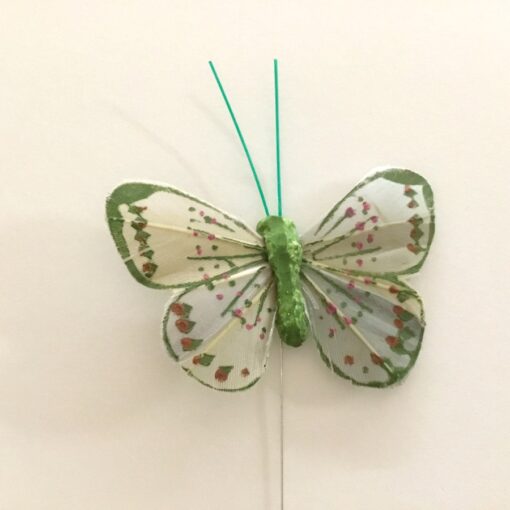 Grøn lille sommerfugl på pind