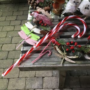 Lille slikstok i rød og hvid - Kreativ pynt til ophæng Dekolagersalg