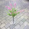 5 x blomstergrene med pink blomster