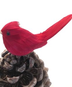 Dekorativ rød fugl på clips